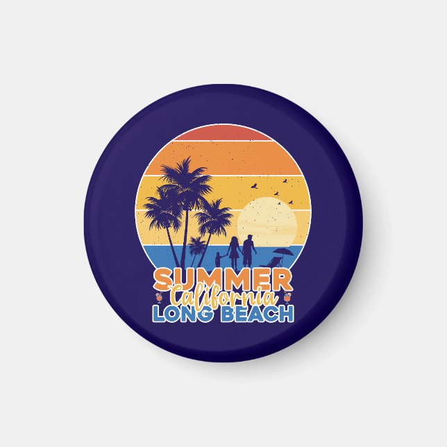 Summer California Long Beach-66594 Magnet (Vorne)