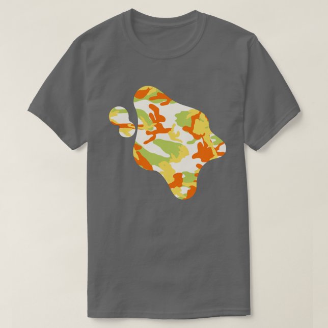 Summer Camouflage Pattern Paint Platsch T-Shirt (Design vorne)