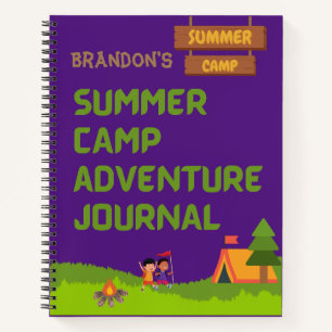 Summer Camp Adventure Journal personalisieren mit/ Notizbuch