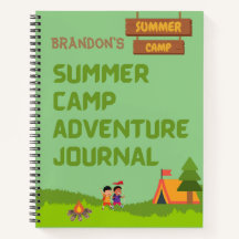 Summer Camp Adventure Journal Personnalisez avec l