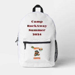Summer Camp Back Pack Ein glücklicher Camper Niedl Bedruckter Rucksack