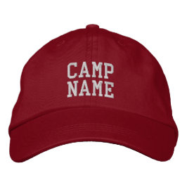 Summer Camp bestickt Baseball Hat / Cap - Red Bestickte Baseballkappe