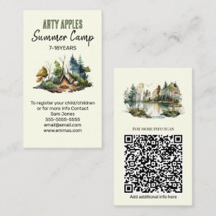 Summer Camp Business Card - Waldlanddesign Visitenkarte
