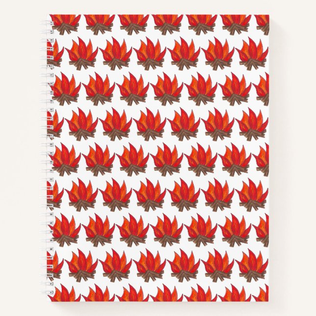 Summer Camp Campfire Toast Marshmallow Feuer Notizbuch (Vorderseite)