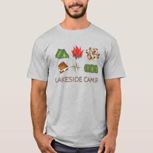 Summer Camp Camping Feuerkompass Maßgeschneidertes T-Shirt