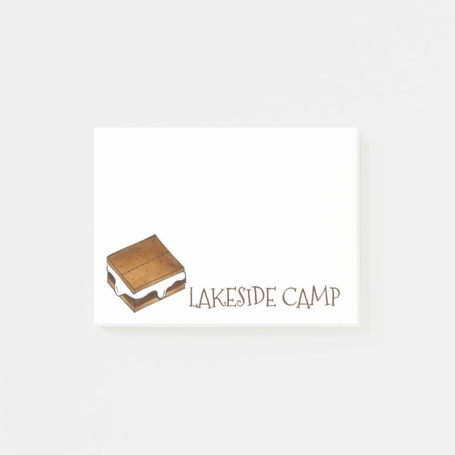 Summer Camp Custom Smore S'mores Post-It Notes Post-it Klebezettel (Vorderseite)