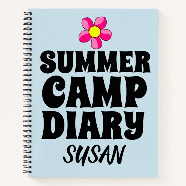 SUMMER CAMP DIARY PERSONALISIERT NOTEBOOK NOTIZBUCH (Vorderseite)