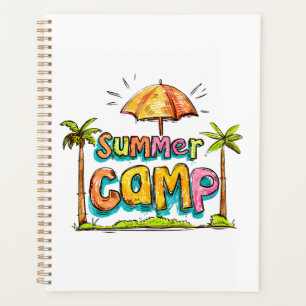 Summer Camp - farbenfrohe Sommercamp-Zeichen Planer