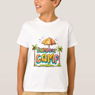 Summer Camp - farbenfrohe Sommercamp-Zeichen T-Shirt
