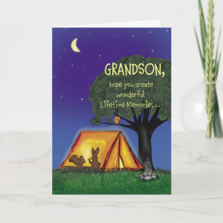 Summer Camp - Miss you - Grandson Karte