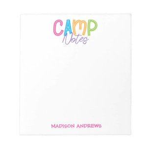 Summer Camp Personalisiert Notepad Notizblock