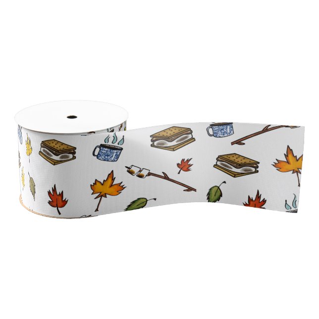 Summer Camp S'mores Campfire Sommerzeit Ripsband (Spule)