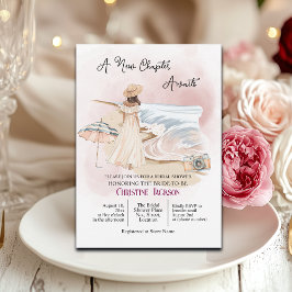 Summer Chic "A New Chapter erwartet" Brautparty Einladung