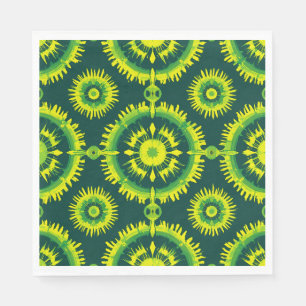 Summer Chic Luncheon Napkins Circles Design Serviette