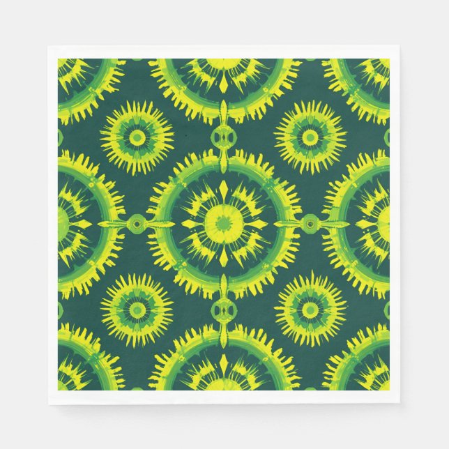 Summer Chic Luncheon Napkins Circles Design Serviette (Vorderseite)