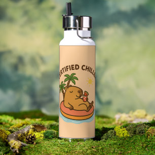 Summer Chill Capybara - Niedliche Tropenwasserflas Trinkflasche