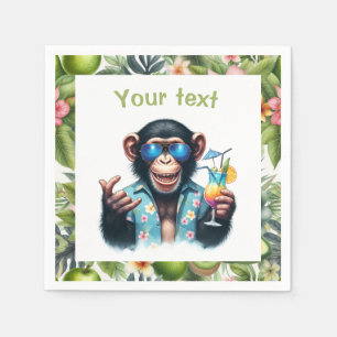 Summer Chill Chimp Chillin - Sonnenbrille & Cockta Serviette