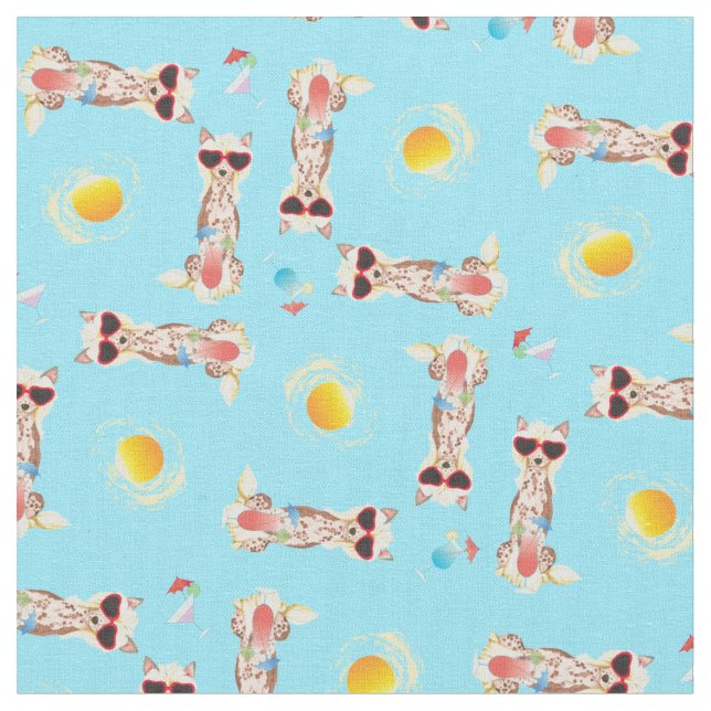 Summer Chinese Created Stoff (Nahaufnahme)