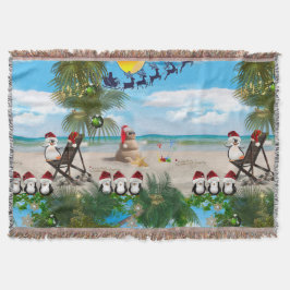 Summer Christmas Baby auf dem Strand wiederholen D Decke