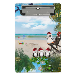 Summer Christmas Baby auf dem Strand wiederholen D Mini Klemmbrett