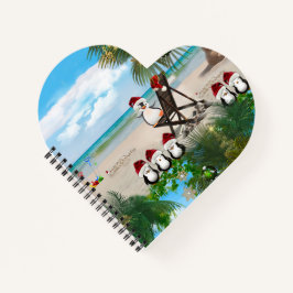 Summer Christmas Baby auf dem Strand wiederholen D Notizbuch