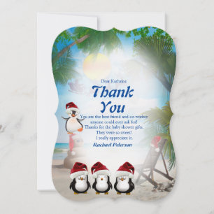 Summer Christmas Baby Dusche Danke, Card Dankeskarte
