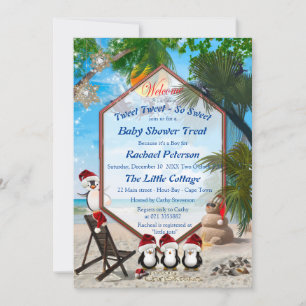 Summer Christmas Baby Dusche Einladung