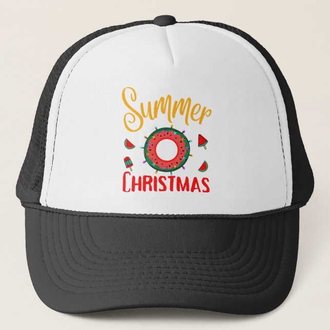 Summer Christmas July Truckerkappe (Vorderseite)