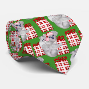 Summer Christmas Koalas Green Krawatte