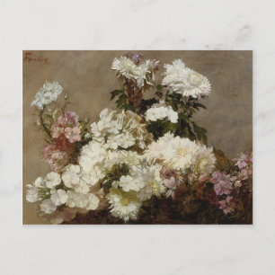 Summer Chrysanthemum & Larkspur von Henri Latour Postkarte