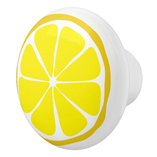 Summer Citrus Lemon Keramik Knob Keramikknauf (Rechts)