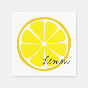 Summer Citrus Lemon Paper Napkin Serviette