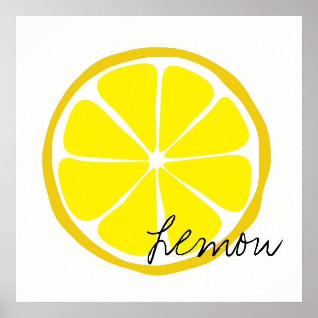Summer Citrus Lemon Wall Art Poster (Vorne)