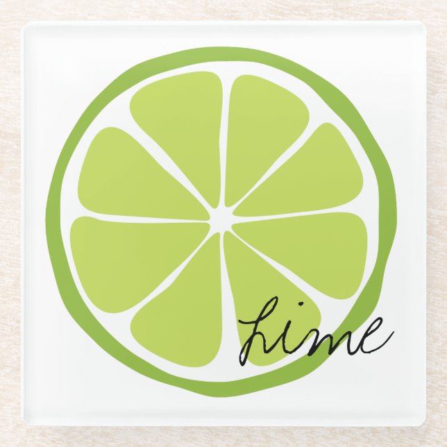 Summer Citrus Limon Glass Untersetzer (Vorderseite)