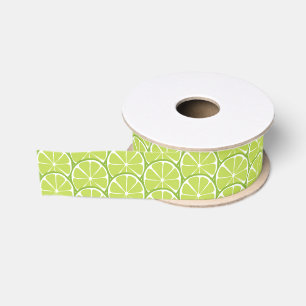 Summer Citrus Limon Slices Ribbon Ripsband