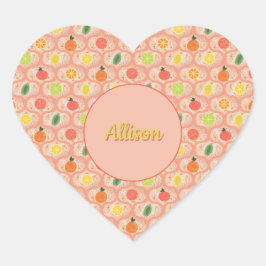 Summer Citrus Ogee Muster Persönlicher Sticker