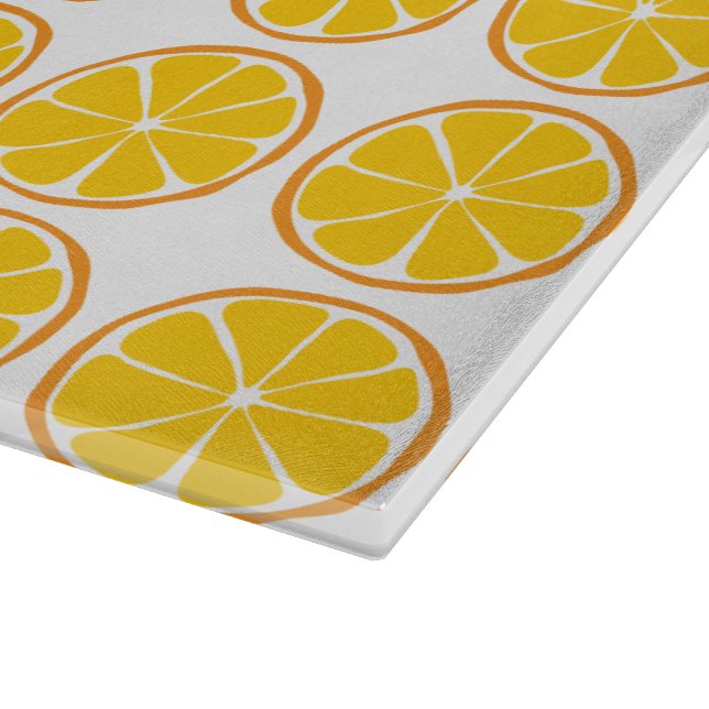 Summer Citrus Orange Glass Cutting Board Schneidebrett (Ecke)