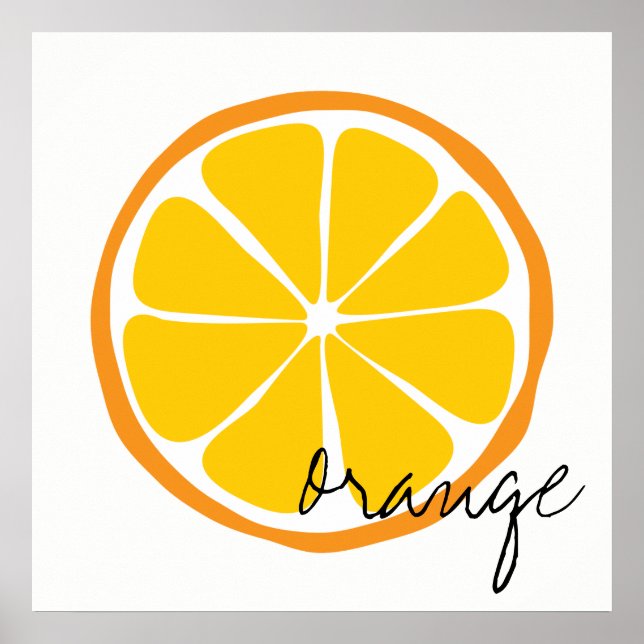 Summer Citrus Orange Wall Art Poster (Vorne)