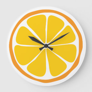 Summer Citrus Orange Wall Uhr