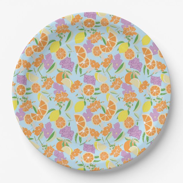 Summer Citrus Party Paper Teller (Vorderseite)