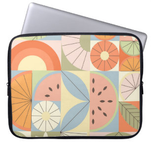 Summer Citrus Watermelon: Abstrakt geometrische Se Laptopschutzhülle