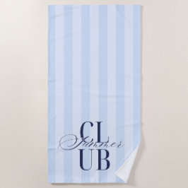 'Summer Club' Blauer Strandliebhaber Ozeansommer Strandtuch