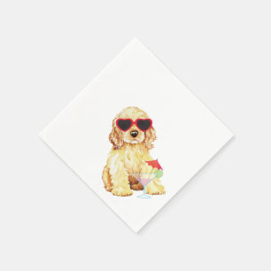 Summer Cocker Spaniel Serviette