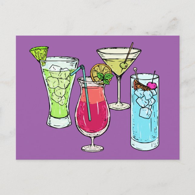Summer Cocktails Postkarte (Vorderseite)