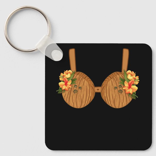 Summer Coconut Bra Halloween Kostüm Hawaii Hawaii Schlüsselanhänger (Vorderseite)