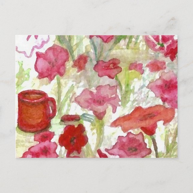 "Summer Coffee" CricketDiane Art Postkarte (Vorderseite)