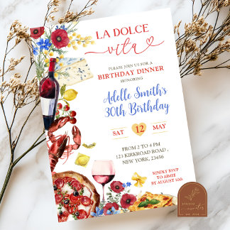 Summer Colorado Italienisch Geburtstagsessen Einladung