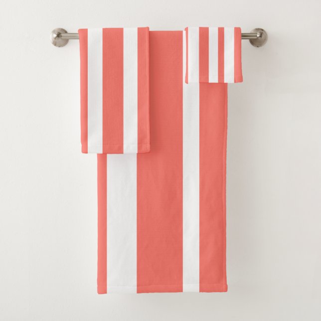 Summer Coral White Stripes (En situation)