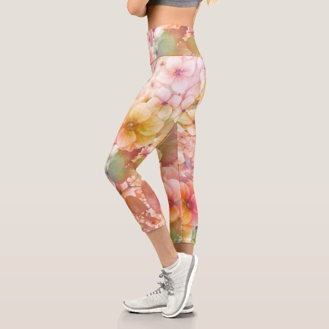 Summer Cosmos Design Capri Leggings (Links)