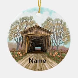 Summer Covered Bridge Keramikornament